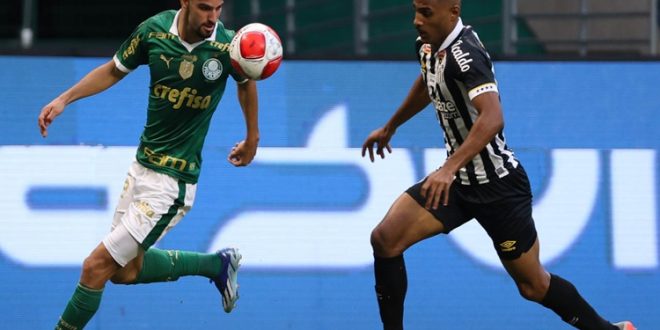 Palmeiras ganha 1º clássico no Paulistão ao bater o Santos por 2 a 1