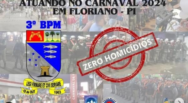 Carnaval Seguro: Polícia Militar celebra operação eficiente e zero homicídios em Floriano