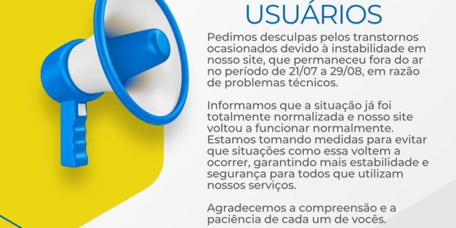 COMUNICADO IMPORTANTE